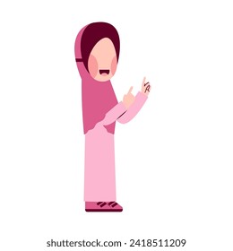 Hijab Girl With Explaining Gesture