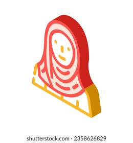 hijab headscarf islam isometric icon vector. hijab headscarf islam sign. isolated symbol illustration