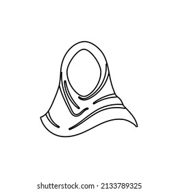 hijab icon design template vector isolated illustration