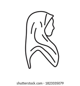 Hijab icon graphic design illustration vector isolated