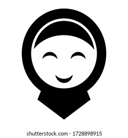 hijab icon or logo isolated sign symbol vector illustration - high quality black style vector icons
