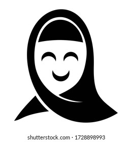 hijab icon or logo isolated sign symbol vector illustration - high quality black style vector icons
