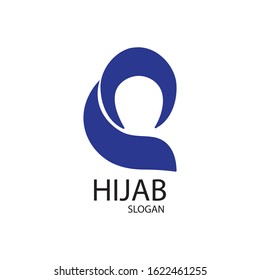 hijab icon logo vector design