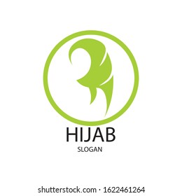 hijab icon logo vector design