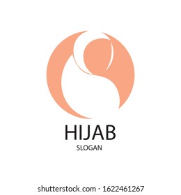 hijab icon logo vector design