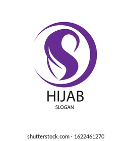hijab icon logo vector design