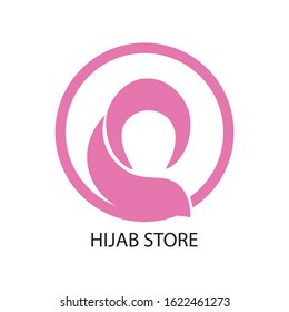 hijab icon logo vector design