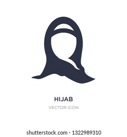 hijab icon on white background. Simple element illustration from Religion concept. hijab sign icon symbol design.