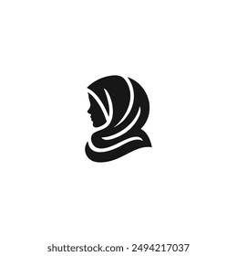 Hijab icon vector. EPS 10 editable vector