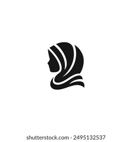Hijab icon vector. EPS 10 editable vector