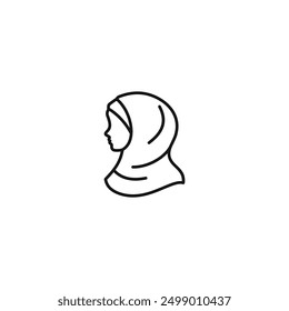 Hijab icon vector. EPS 10 editable vector