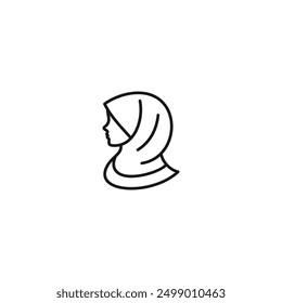 Hijab icon vector. EPS 10 editable vector