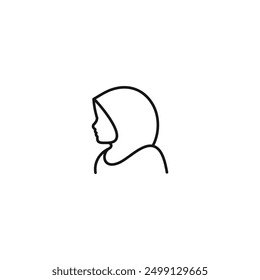 Vector de icono de hijab. Vector editable EPS 10