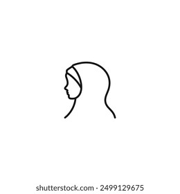 Vector de icono de hijab. Vector editable EPS 10