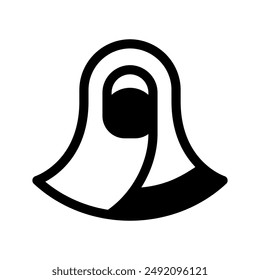 Hijab Icon Vector Symbol Design Illustration