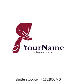 Hijab logo concep vector ilustration design