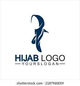 Hijab logo design vector template