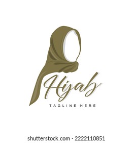 HIjab Logo, Fashion Product Vector Brand, Muslim Women Hijab Boutique Design