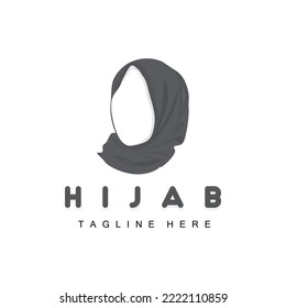 HIjab Logo, Fashion Product Vector Brand, Muslim Women Hijab Boutique Design