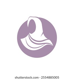 Hijab logo icon flat design template