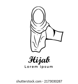 hijab logo icon. Muslimah hijab Logo template vector illustration design