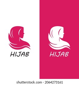 hijab logo icon vector illustration template design