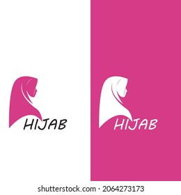 Hijab-Logo-Symbol Vektorgrafik-Template-Design