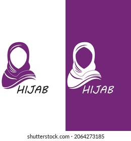 diseño de ilustraciones vectoriales del icono hijab