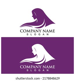 diseño de ilustraciones vectoriales del icono hijab