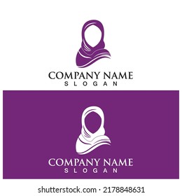 hijab logo icon vector illustration template design