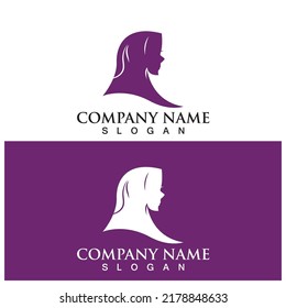 Hijab-Logo-Symbol Vektorgrafik-Template-Design