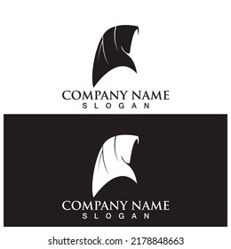 diseño de ilustraciones vectoriales del icono hijab