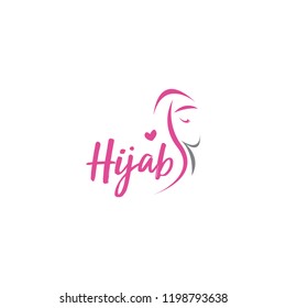 Hijab Logo. Pink. Vector.