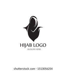 hijab logo and symbol vector