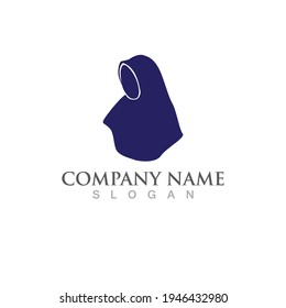 Hijab logo and symbol vector