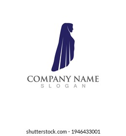 Hijab logo and symbol vector