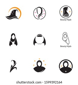 hijab Logo template vector illustration design