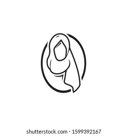 hijab Logo template vector illustration design