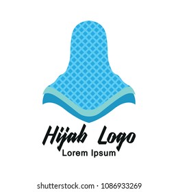 hijab logo with text space for your slogan / tag line, vector illustration