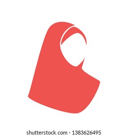 hijab logo with text space for your slogan / tag line, vector illustration
