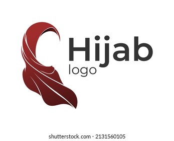 hijab logo vector design. This design is perfect for Muslim women's clothing brands.