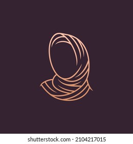Hijab logo vector. hijab vector graphic design.

