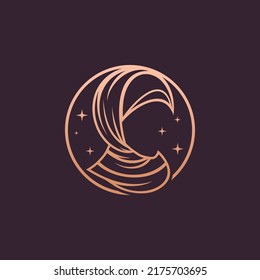 Hijab logo vector hijab vector graphic design