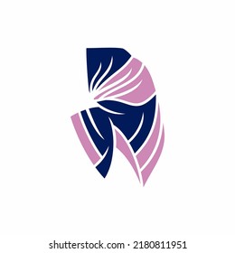 Hijab Logo-Vektorgrafik. Hijab-Vektorgrafik-Design.