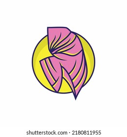 Vector del logotipo del hijab. diseño gráfico vector hijab.