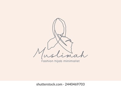 hijab logo vector icon illustration