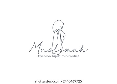 hijab logo vector icon illustration
