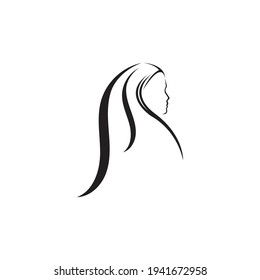 plantilla de diseño de ilustración de vector con logotipo hijab 