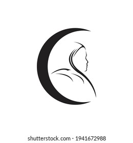Hijab-Logo-Vektorgrafik-Design 