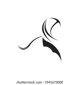 plantilla de diseño de ilustración de vector con logotipo hijab 